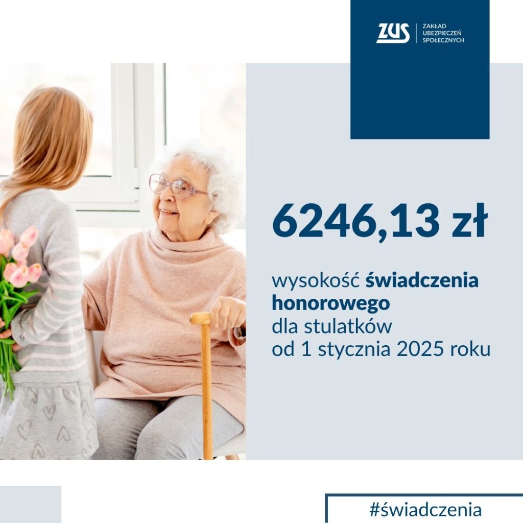 ZUS: świadczenie honorowe dla stulatków po nowemu i w drodze ustawy