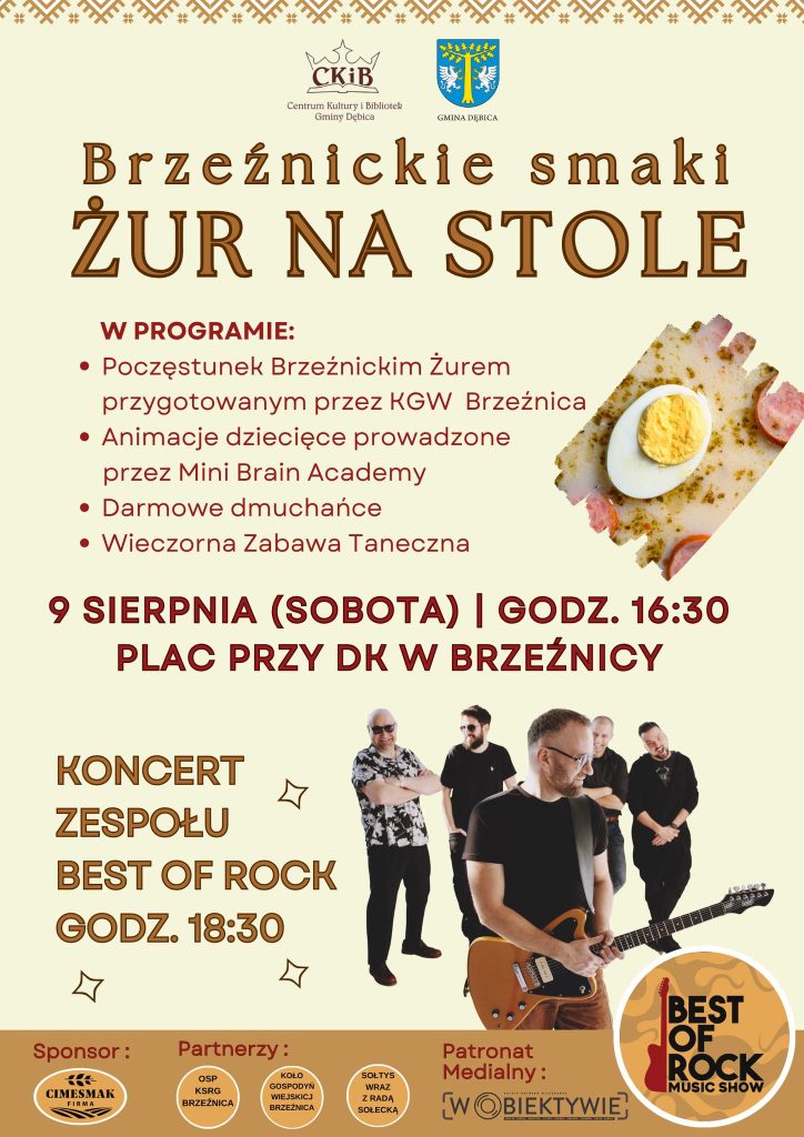 ŻUR NA STOLE: Brzeźnickie Smaki – Święto kulinarne i muzyczne w Brzeźnicy!
