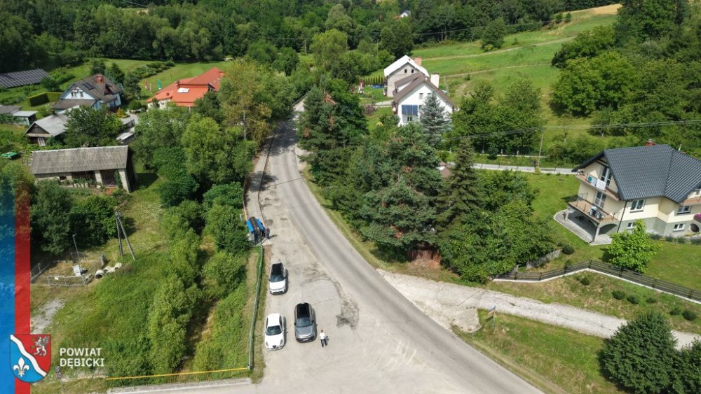 Osuwisko przy drodze Zawada-Stasiówka. Powiat Dębicki przygotowuje zabezpieczenie trasy
